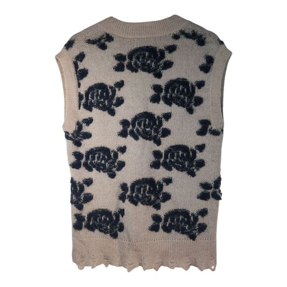 Anthropologie Oversized Rose Floral Vest Size Xs - Picture 8 of 12